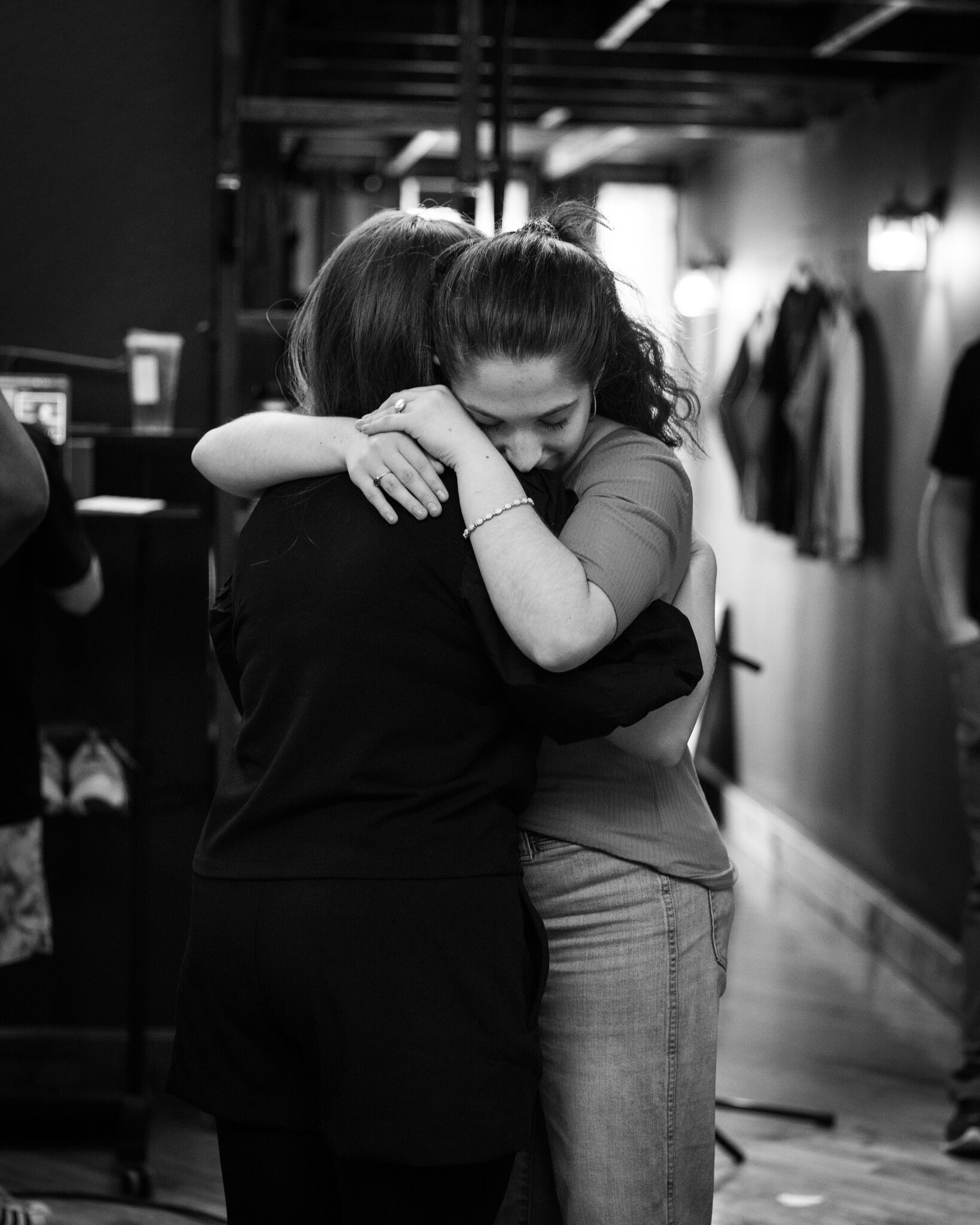 Emotional celebration moment